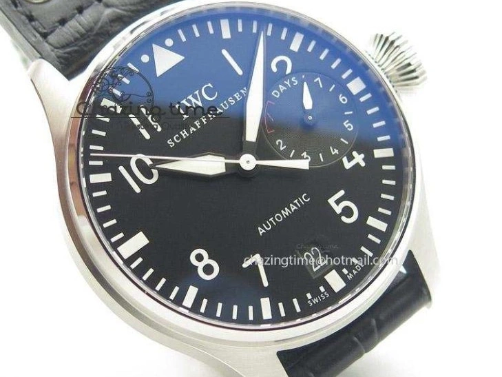 MIROTIME 0717 Timeless Big Pilot Real PR IW500901 ZF 1:1 Best Edition On Black Leather Strap A 7340